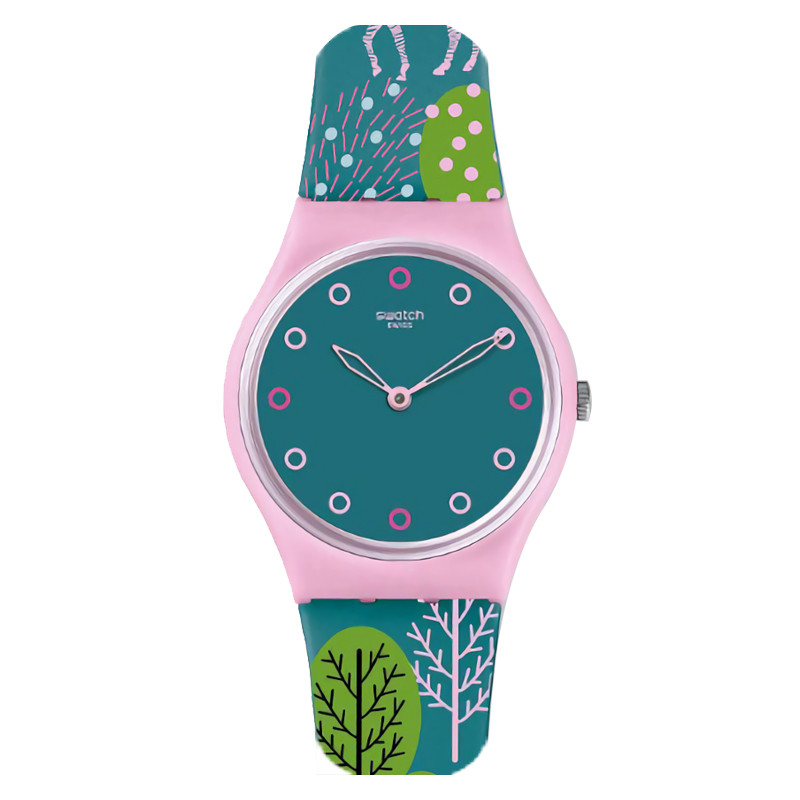 斯沃琪（Swatch）手表 经典色彩密码系列 清新绿色石英男女表GP152 GP152