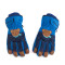 儿童滑雪手套防水秋冬季加厚保暖学生款手套户外五指可爱军绿色均码 军绿色