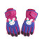 儿童滑雪手套防水秋冬季加厚保暖学生款手套户外五指可爱军绿色均码 粉色