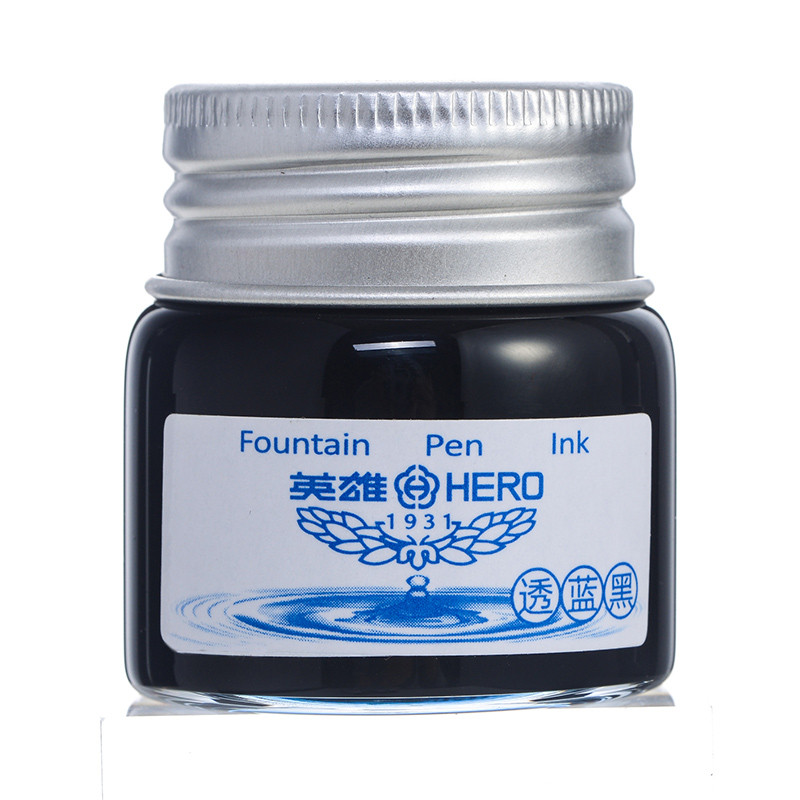 【英雄官方旗舰店】英雄(HERO) 9008彩色墨水小瓶装 透蓝黑