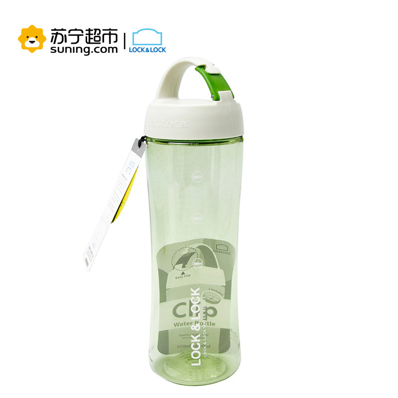 乐扣乐扣（lock&lock）塑料水瓶 HLC802T 600ML 绿色