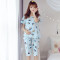 茵珠麗YinZhuli 夏季新款针织棉薄款短袖哺乳睡衣坐月子孕妇居家服套装女 夏天女士月子服卡通喂奶衣6012 XL 9号款