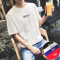 半袖男士青少年T恤夏季短袖男装韩版潮体恤 3XL 红色
