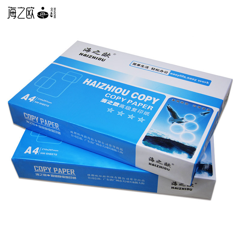 海之欧B5复印纸70g打印木浆试卷凭证纸500张/包复印纸打印纸多功能学生办公可用8包/箱