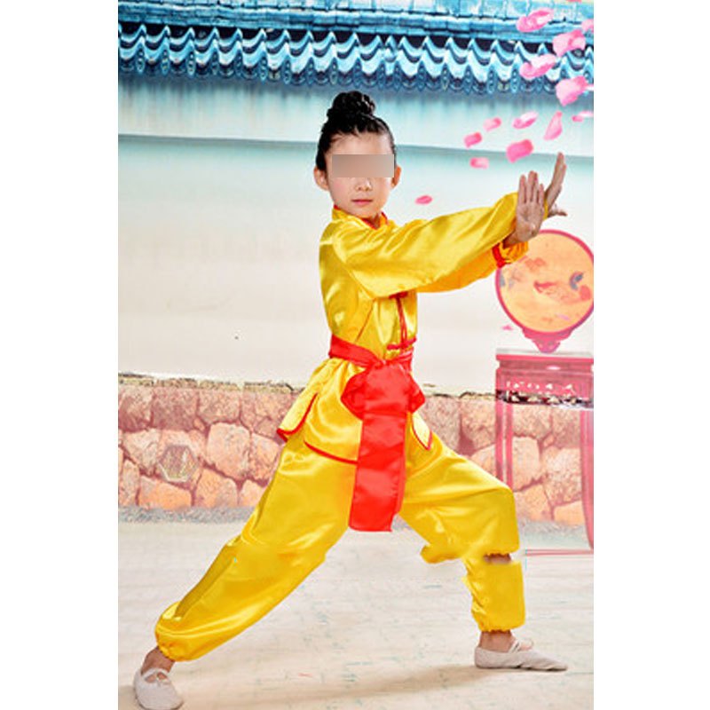 儿童表演服装长袖短袖男童女童小学生少儿幼儿园可爱萌趣创意简约3-12岁以上表演服 150cm 黄色长袖