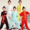 儿童武术演出服装男女青少年中小学生功夫表演服装通用套装 幼儿园小朋友简约婴童套装 150cm适合身高145-155 黄色-长袖