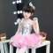 六一儿童节表演服女童蓬蓬纱裙幼儿园吊带演出服亮片爵士舞蹈服装通用裙子简约小清新婴童裙子 150cm 吊带裙《白色》（S头饰）