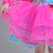 六一儿童节女演出服装蓬蓬纱裙花朵裙幼儿园少小学生跳舞波浪花彩纱女孩子夏天裙子 100cm V形花朵天蓝色