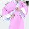 儿童古装汉服弟子规男女书生书童舞蹈表演服饰三字经演出服装可爱简约儿童创意演出服套装 170码 领结粉