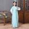 儿童三字经弟子规国学书童演出服男女童古装汉服古代舞台表演服装春秋夏季女孩子古装裙子 170cm 浅绿男款