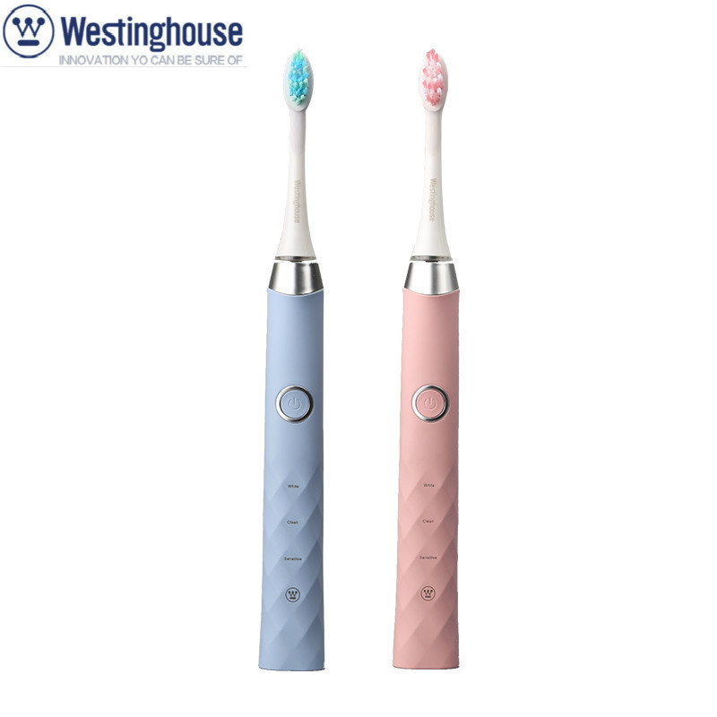 西屋（Westinghouse）电动牙刷 WT301P/B情侣组合套装 成人充电式情侣自动声波牙刷