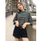 天淳尔女装夏季无弹不规则毛边个性破洞牛仔短裤2018YC-813 L 黑色