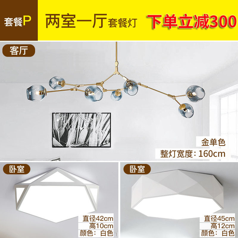 阿丹娜 欧式薄吸顶灯圆形LED优质亚克力铁艺吸顶灯客厅灯卧室灯北欧创意过道灯现代简约吊灯具灯饰 套餐P（送光源）