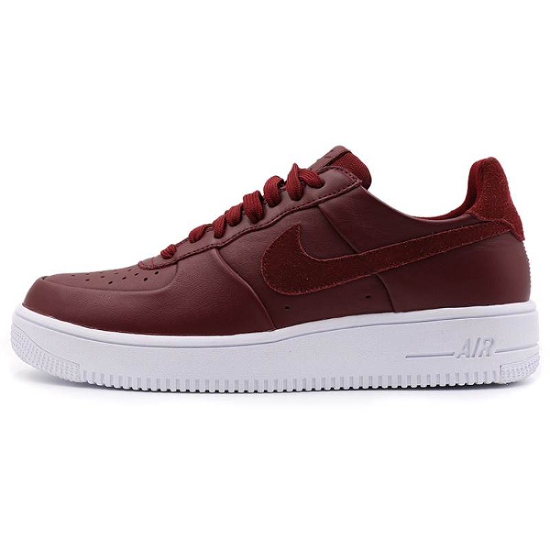 Nike/耐克男鞋AF1空军一号低帮休闲板鞋845052-600 酒红色 40.5