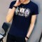 夏装男士圆领半袖衣服韩版短袖t恤男日系白色潮流男装打底衫体恤_648 XXXL D704白色