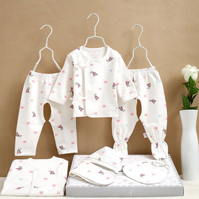 初生宝宝衣服新生儿衣服0婴儿套装用品春秋冬季满月礼盒装内衣简约小清新婴幼儿内衣礼盒 66cm(【3-6个月穿】) 粉色小马礼盒