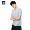 HLA海澜之家净色圆领短袖针织T恤2018夏季新品短袖T恤男HNZBD2E002A_1 185/100A/XXL 蓝灰02