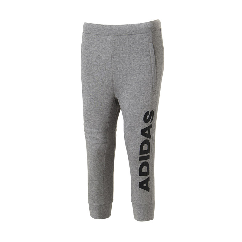 adidas阿迪达斯男子运动中裤七分裤休闲运动服DM3406.. XL DM3406基础麻灰+白
