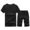 凯仕达男士运动套装夏季短袖T恤夏装潮流时尚休闲两件套圆领衣服TZ-820-821-3 XL T-820黑色