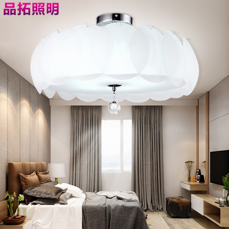 Grevol品拓PINTUOled吸顶灯水晶灯简约现代吸顶灯圆形卧室灯温馨浪漫水晶玻璃餐厅灯具灯饰15M2