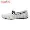 Swims Braided Lace Loafer挪威春秋款男鞋 套脚透气 百搭休闲鞋 蓝白色 43码