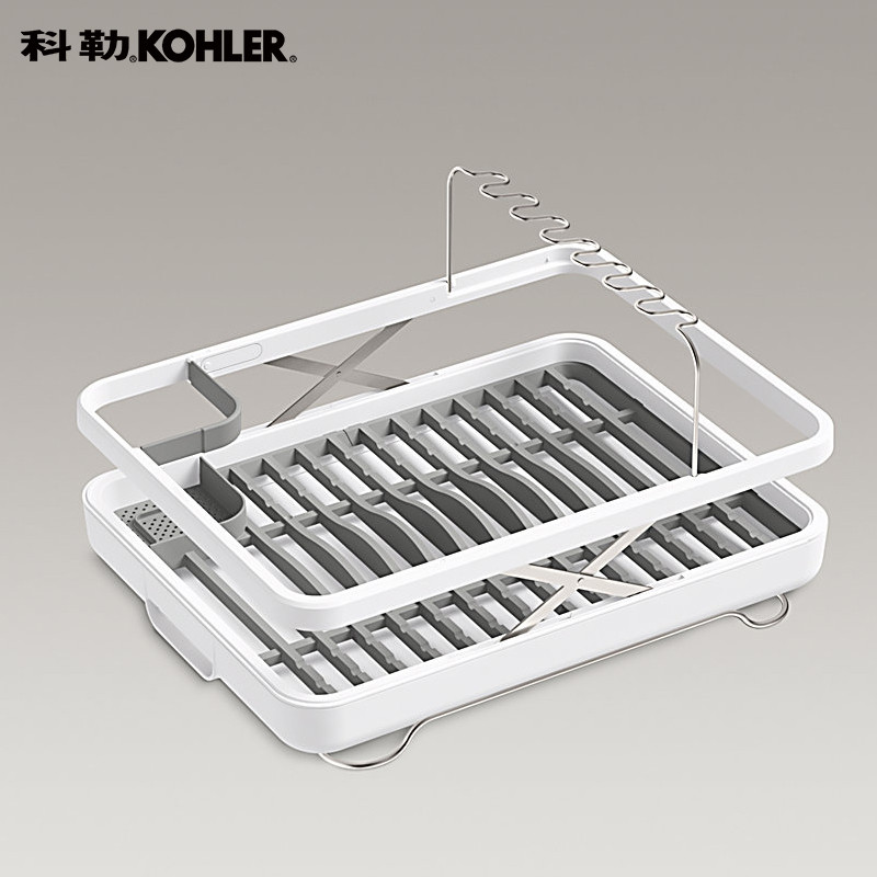 科勒(KOHLER)厨房配件 可折叠沥碗架收碗架盘子架K-25383T-NA