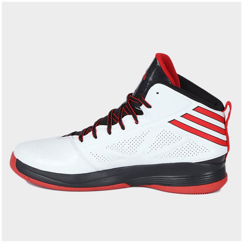adidas阿迪达斯男鞋2018夏季运动鞋缓震耐磨团队实战篮球鞋-G98317 浅猩红/1号黑色/亮白 44.5