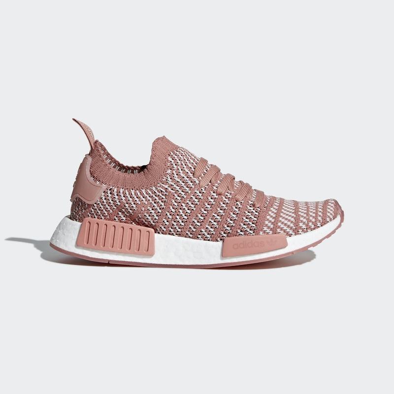 阿迪达斯adidas三叶草运动鞋女子NMD运动休闲跑步鞋-CQ2028 烟灰粉/淡紫/亮白 36