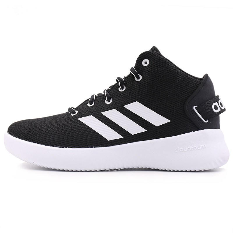 阿迪达斯女鞋2018春季新款NEO运动鞋高帮耐磨舒适休闲鞋-DB1789 1号黑色/亮白 37