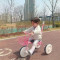 日系风格儿童三轮车宝宝脚踏车小孩自行车无印简约推杆手推童车1-5岁男孩女孩玩具车 白色