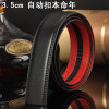 男士真皮皮带二层牛皮自动扣皮带商务休闲潮流腰带 110cm R752【黑色】