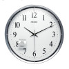 精工(SEIKO)挂钟 静音简洁挂钟时尚经典挂钟居家办公石英钟QXA417S银色