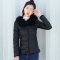 千仞岗2017秋冬新品拼色女装羽绒服短款貉子毛领韩版外套1815 155/XS 005黑色