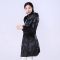 千仞岗品牌清仓女式长款羽绒服中老年妈妈装时尚韩版修身显瘦 160/S 005黑色