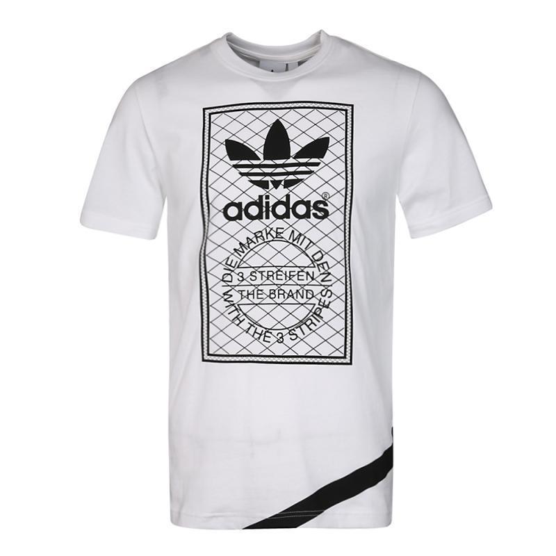 adidasOriginals阿迪三叶草2018男子DSSTEEA圆领短T恤_1 S 白