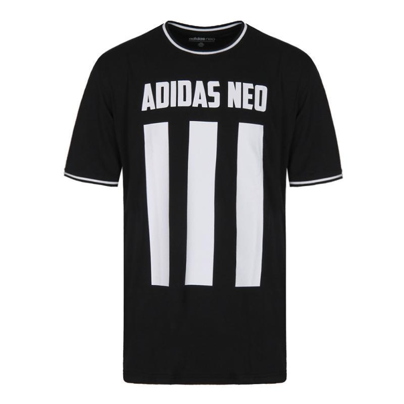 adidasneo阿迪休闲2018男子MCS3ST-SHRT圆领短T恤CV9290_1 XXXL码 黑