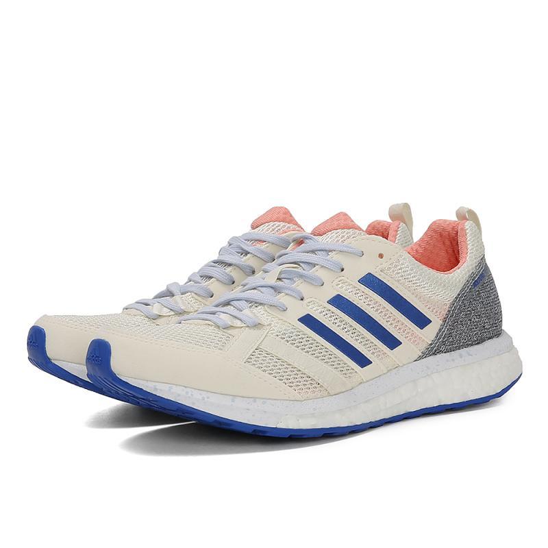 adidas阿迪达斯2018女子adizerotempo9w跑步adizero跑步鞋 汉玉白/灰色/高光蓝 37码