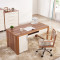 A家家具 现代简约实木书桌白色办公桌多功能电脑桌可配转椅写字台1476672689362 A款书桌+转椅