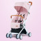 酷豆丁 超轻便婴儿推车伞车可折叠婴儿手推车 可坐可躺可上飞机 芭比粉