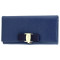 Salvatore Ferragamo 菲拉格慕 女士牛皮织带蝴蝶结装饰钱包钱夹 22A900 0560774 深蓝色