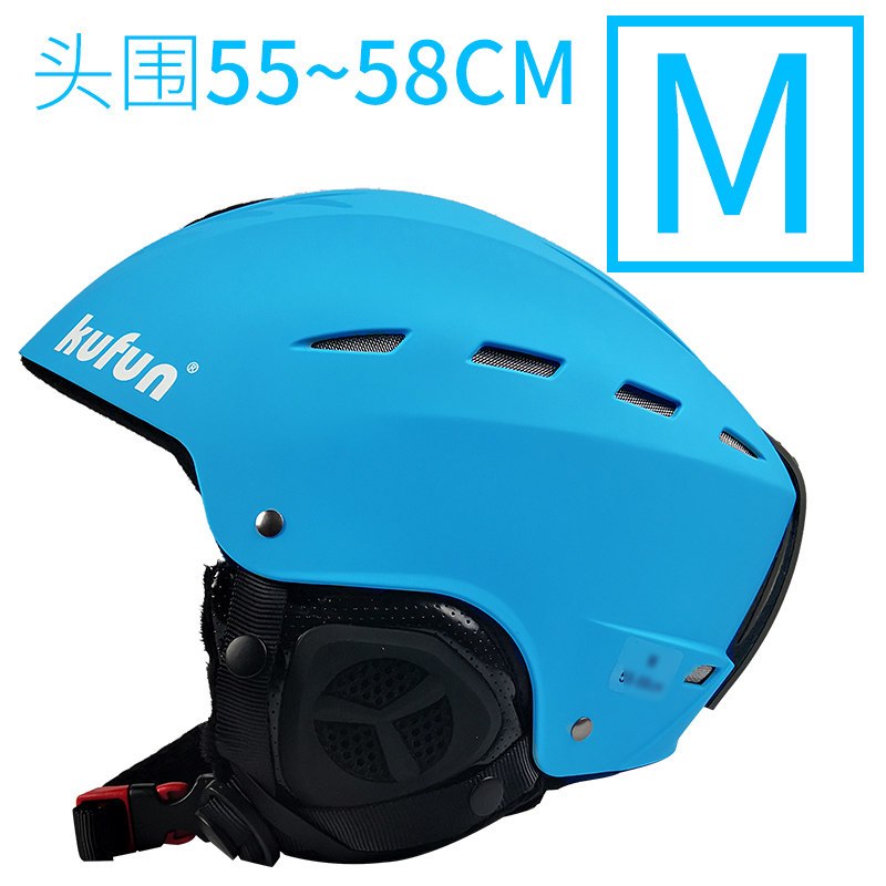 酷峰滑雪头盔男女专业滑雪装备保暖透气雪盔成人单板双板护具 天空蓝M（头围55-58CM）