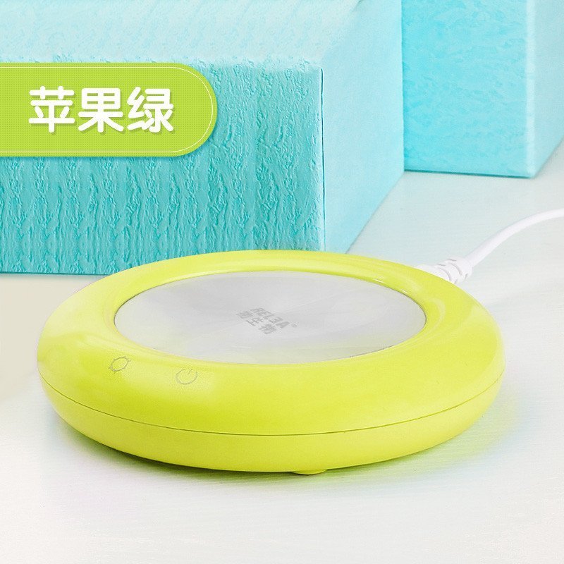物生物(RELEA)带盖玻璃杯水杯创意过滤茶杯恒温宝套装蘑菇杯恒温宝套装掌 苹果绿