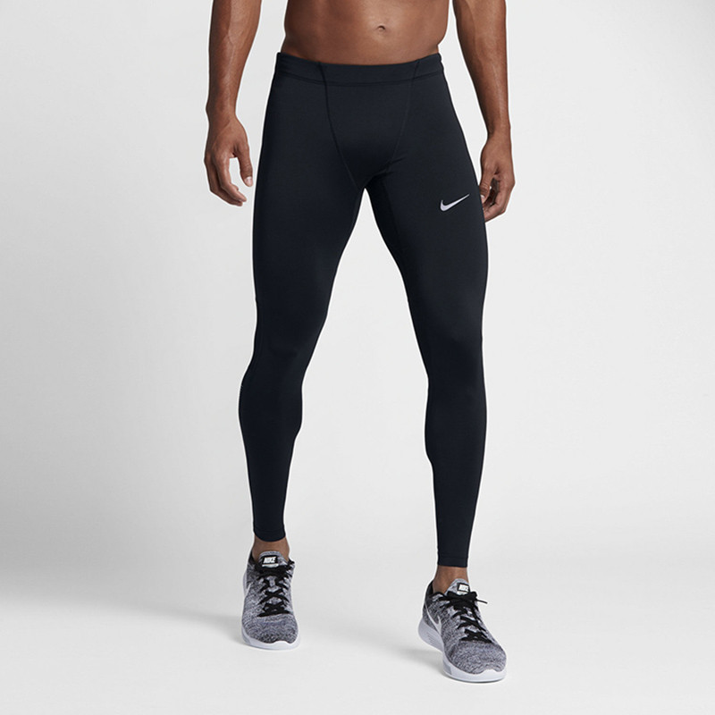 NIKE耐克新款男子运动跑步训练紧身弹力长裤800648-010 XXL 800648-010