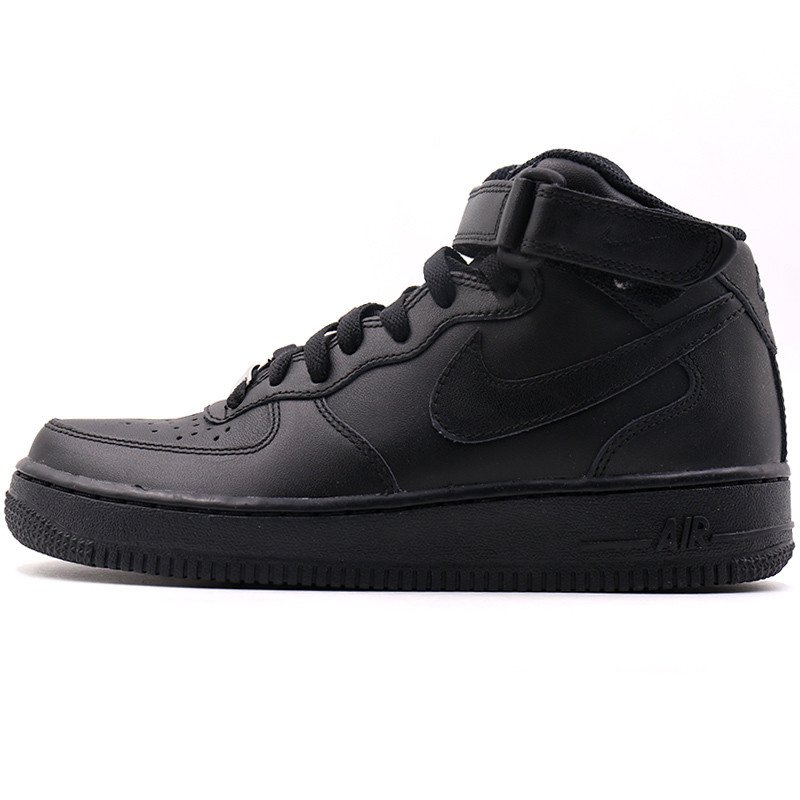 NIKE/耐克女鞋AirForce1空军一号高帮运动休闲鞋366731-001 黑/黑 36