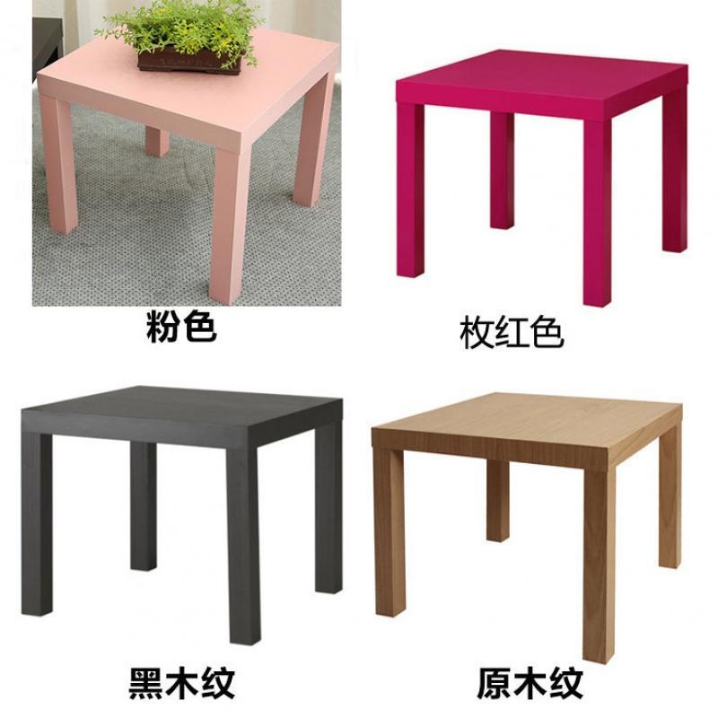 BLOVES迷你简约矮方桌边几床头小创意茶几茶几简易家用角几正方形小桌子 典雅黑黑色55*55高45