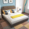 老故居 床 北欧双人大床 布艺床 实木床 简约现代单 双人床 卧室木质家具 1.8米单床
