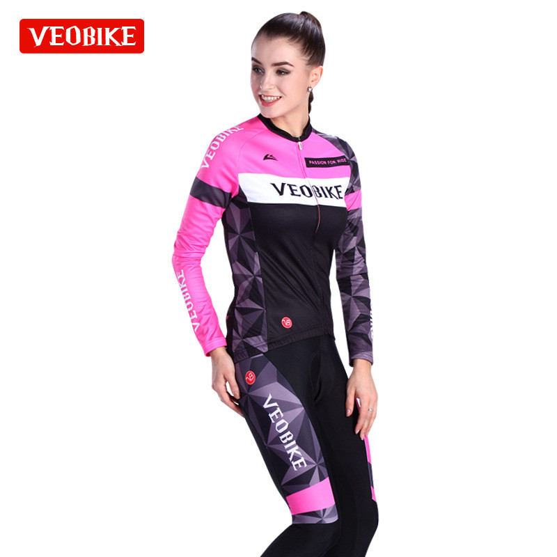 VEOBIKE 唯派丝路女款山地自行车骑行服套装 春夏秋长袖骑行服女 XL 丝路长套装