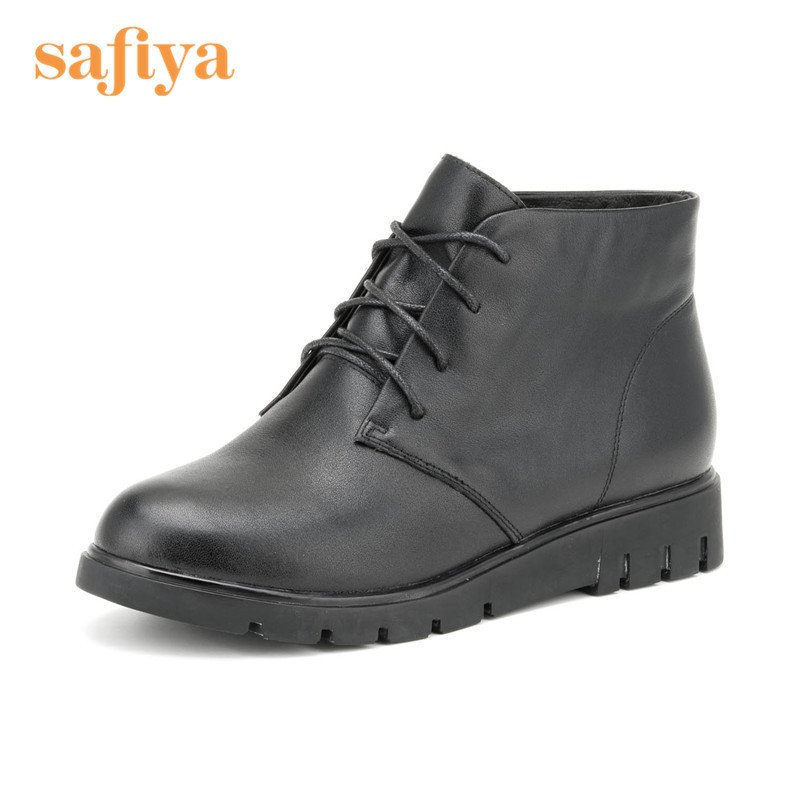 索菲娅Safiya牛皮尖头低跟系带交叉绑带深口女鞋SF5411X908 黑色 37