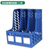 三木(SUNWOOD)FB4103三木三联文件框办公用品 资料整理收纳文件筐文件栏文件座