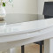 A家家具 餐桌 现代简约餐桌椅 钢化玻璃餐桌折叠伸缩圆餐桌椅组合 黑白拼色 B款一桌六椅(两白四黑）